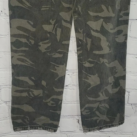 KanCan Green Camouflage Distressed Jeans 5/26 - Picture 12 of 13